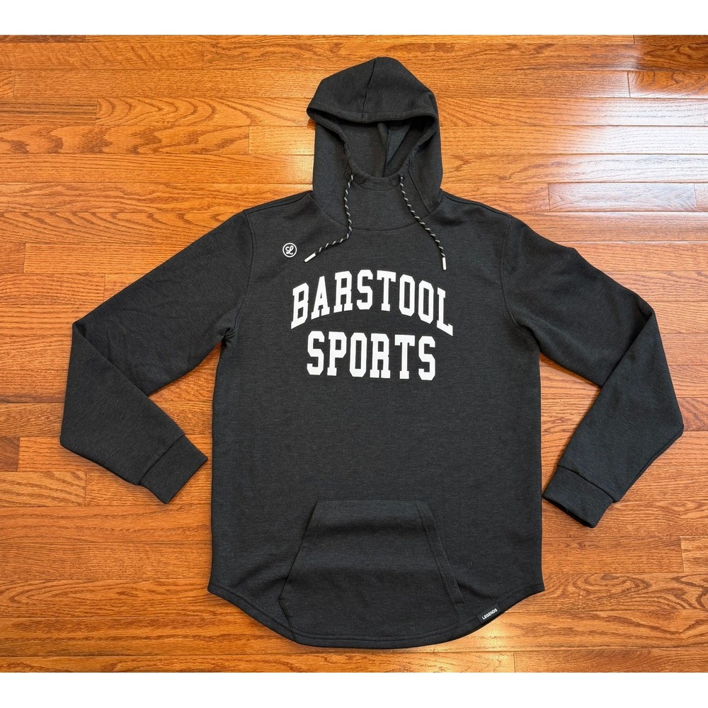 Legends Barstool Sports Hoodie Mens XL Charcoal Gray Athletic Curved Hem Comfort